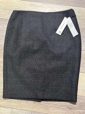 Calvin Klein Black Textured Pencil Skirt with Tags